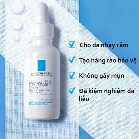 Tinh Chất Hỗ Trợ Cấp Ẩm La Roche-Posay Cicaplast B5 30ml - Phục Hồi & Làm Mượt Da, Dưỡng Ẩm Cho Da Nhạy Cảm, Chính Hãng