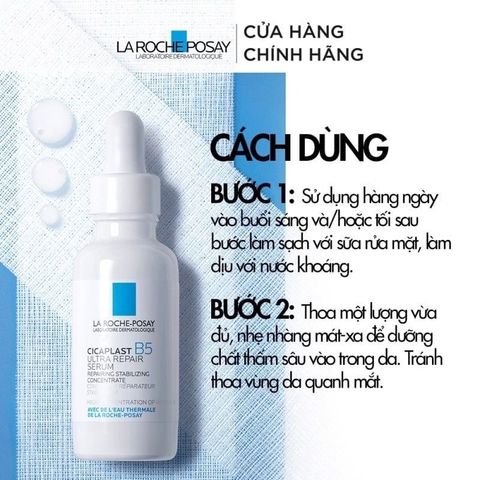 Tinh Chất Hỗ Trợ Cấp Ẩm La Roche-Posay Cicaplast B5 30ml - Phục Hồi & Làm Mượt Da, Dưỡng Ẩm Cho Da Nhạy Cảm, Chính Hãng