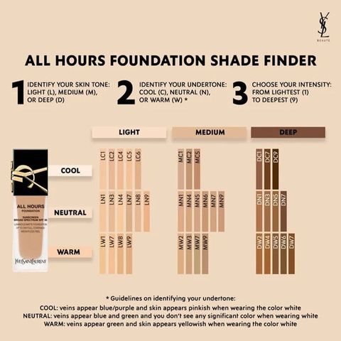 Kem Nền Yves Saint Laurent YSL All Hours LC2 - Luminous Matte Tự Nhiên, Che Khuyết Điểm Tuyệt Hảo, Chính Hãng