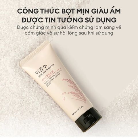 Sữa Rửa Mặt Gạo The Face Shop Rice Water Bright 150ml - Chiết Xuất Từ Gạo, Làm Sạch Sâu, Dưỡng Ẩm Cho Da Nhạy Cảm