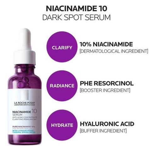 Tinh Chất Dưỡng Sáng Da La Roche-Posay Pure Niacinamide 10 Serum 30ml - Serum Làm Sáng, Cung Cấp Độ Ẩm Cho Da Xỉn Màu
