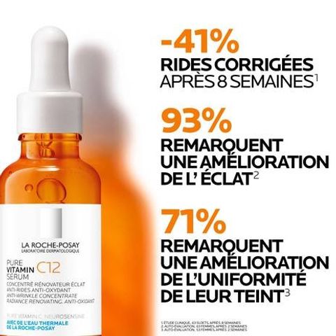 Tinh Chất La Roche Posay Pure Vitamin C12 Serum 30ml – Serum Làm Sáng Da và Giảm Nếp Nhăn Chính Hãng, Tinh Khiết Vitamin C