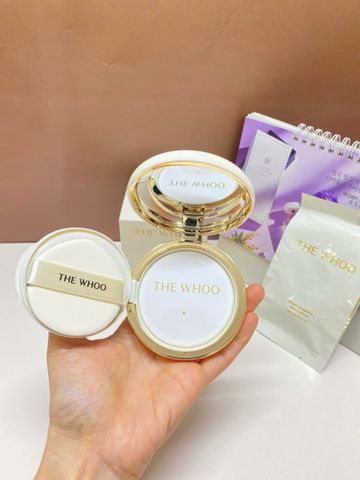Set Phấn Nước Căng Bóng The Whoo Royal Complexion Glow Cushion Tone 21 - Chống Nắng SPF50+/PA+++, Dưỡng Ẩm, Che Phủ Hoàn Hảo
