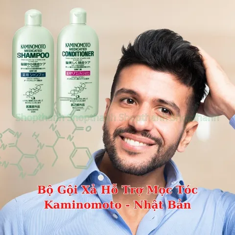 Bộ Dầu Gội và Dầu Xả Kaminomoto Nhật Bản 300ml - Làm Sạch Da Đầu, Nuôi Dưỡng Tóc Khỏe, Phù Hợp Tóc Mỏng Yếu