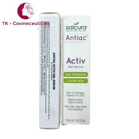 Gel Chấm Mụn Salcura Antiac Activ Gel - Serum Giảm Bóng Da Dầu, Se Khít Lỗ Chân Lông 15ml, An Toàn Cho Da Nhạy Cảm