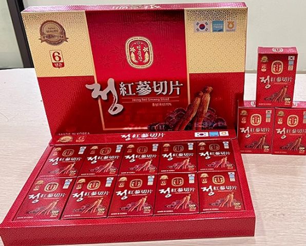 Hồng Sâm Hàn Quốc Thái Lát Tẩm Mật Ong  6 Năm Tuổi - Quà Tặng Sức Khỏe Cao Cấp, Hỗ Trợ Tăng Cường Đề Kháng