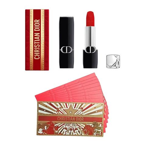 Set Son Dior Rouge Dior Limited Edition Tết Nguyên Đán 2026 - Bao Lì Xì và Túi Giấy Sang Trọng, Màu Đỏ Quyến Rũ Dior 999
