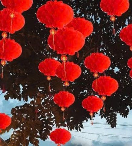 Đèn Lồng Cẩm Tú Cầu Chữ Phúc Trang Trí Tết Trung Thu Mini Nilon Chống Nước - Đèn Lồng Treo Trong Nhà Và Ngoài Trời
