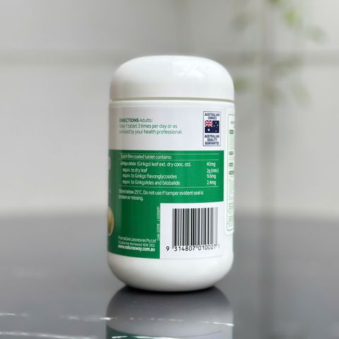 Viên Uống Hỗ Trợ Ghi Nhớ Nature’s Way Ginkgo 2000 - Chiết Xuất Bạch Quả, Tăng Cường Trí Nhớ, 120 Viên từ Úc