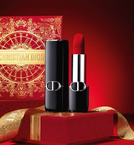 Set Son Dior Rouge Dior Limited Edition Tết Nguyên Đán 2026 - Son Dior 999 + 8 Bao Lì Xì + Túi Giấy Sang Trọng, Chính Hãng