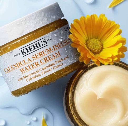 Kem Dưỡng Da Kiehl's Calendula Serum-Infused Water Cream 100ml - Dưỡng ẩm, làm dịu da nhạy cảm, chiết xuất hoa cúc chính hãng.
