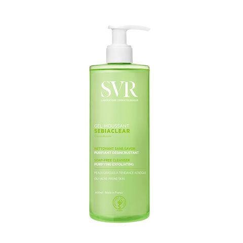 Sữa Rửa Mặt SVR Sebiaclear Gel Moussant 400ml - Dành Cho Da Nhạy Cảm, Dầu Mụn, Làm Sạch Dịu Nhẹ, Không Xà Phòng, Chính Hãng Pháp