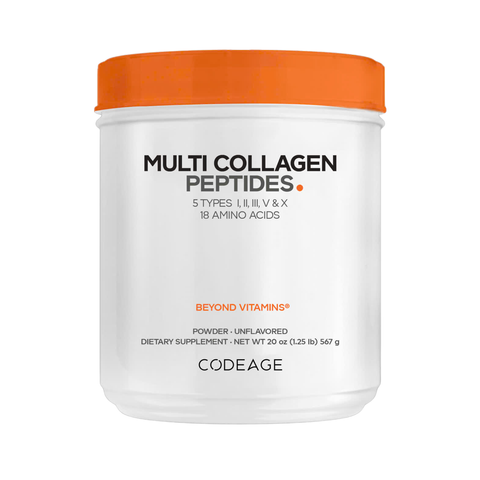 Bột Collagen Codeage Hydrolyzed Multi Collagen Peptides 567g - Sản phẩm bổ sung collagen thủy phân, có 5 loại collagen cần thiết cho sức khỏe da và khớp