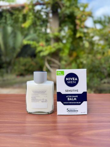 Dưỡng Da Nivea Men Sensitive After Shave Balm 100ml - Làm Dịu Da Sau Cạo Râu, Không Cồn, Phù Hợp Da Nhạy Cảm