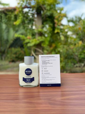 Dưỡng Da Nivea Men Sensitive After Shave Balm 100ml - Làm Dịu Da Sau Cạo Râu, Không Cồn, Phù Hợp Da Nhạy Cảm