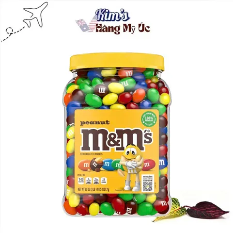 Kẹo Socola Sữa Nhân Đậu Phộng M&M's - Hương Vị Ngọt Ngào Thơm Béo, Snack Hoàn Hảo Cho Mọi Dịp 1757.7g