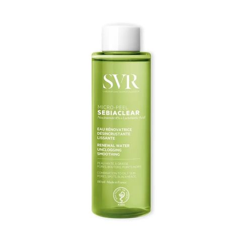 Nước Hoa Hồng SVR Sebiaclear Micro Peel 150ml - Toner Tẩy Tế Bào Chết Cho Da Dầu Mụn, Làm Sạch Sâu, Giảm Mụn Chính Hãng