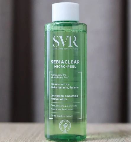 Nước Hoa Hồng SVR Sebiaclear Micro Peel 150ml - Toner Tẩy Tế Bào Chết Cho Da Dầu Mụn, Làm Sạch Sâu, Giảm Mụn Chính Hãng