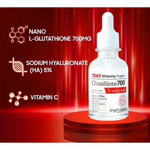 Serum Trắng Da Angel's Liquid 7 Day Glutathione 700 V-ampoule 30ml - Hỗ Trợ Làm Sáng Da, Giảm Nám, Chống Oxy Hóa Chính Hãng Hàn Quốc