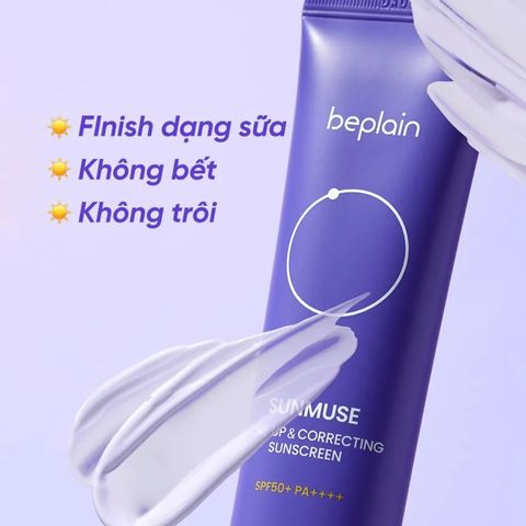 Kem Chống Nắng Nâng Tone SPF50+ Beplain Sunmuse - Chống Nắng, Làm Sáng Da, Kiểm Soát Dầu Nhờn, Bảo Vệ Toàn Diện cho Da Dầu