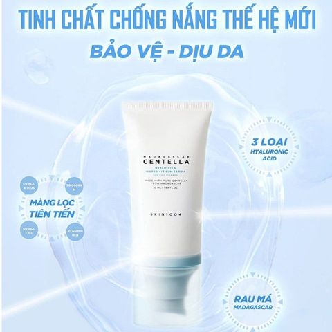 Tinh Chất Chống Nắng Skin1004 Hyalu-Cica Water-Fit Sun Serum SPF50+ PA++++ - Dưỡng Ẩm và Bảo Vệ Da Toàn Diện 50ml Chính Hãng