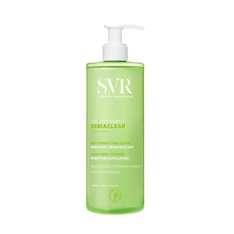 Sữa Rửa Mặt SVR Sebiaclear Gel Moussant 400ml - Dành Cho Da Dầu Mụn, Nhạy Cảm, Làm Sạch Dịu Nhẹ, Không Xà Phòng, Chính Hãng