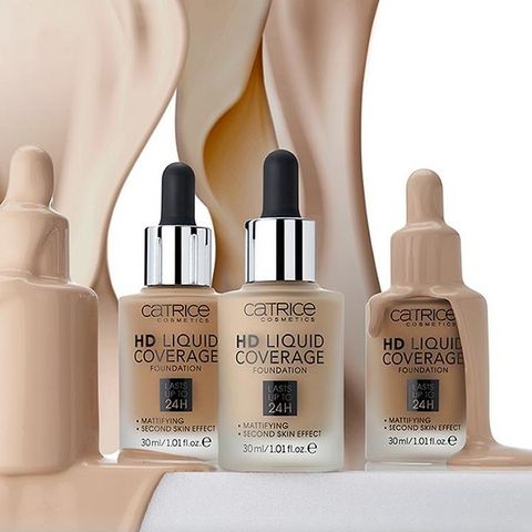 Kem nền Catrice HD Liquid Coverage Foundation 010 - Che phủ hoàn hảo, lớp nền mỏng nhẹ, giữ màu 24h, chống nắng SPF 25 chính hãng