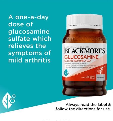 Viên Uống Bổ Xương Khớp Blackmores Glucosamine Sulfate 1500mg One-A-Day - Hỗ Trợ Sức Khỏe Xương Khớp, Hàng Úc, 90 Viên
