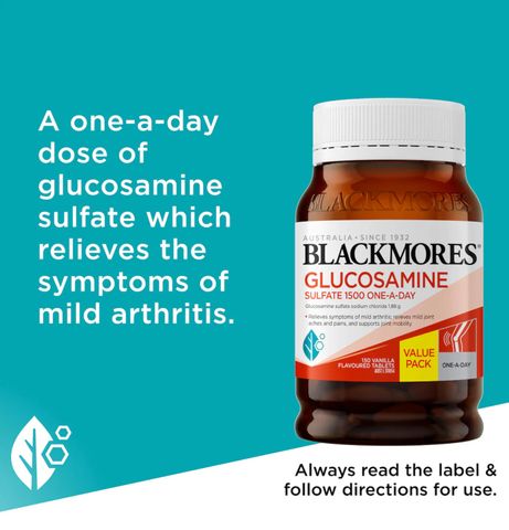 Viên Uống Bổ Xương Khớp Blackmores Glucosamine Sulfate 1500mg One-A-Day - Hỗ Trợ Sức Khỏe Xương Khớp, Hàng Úc, 90 Viên