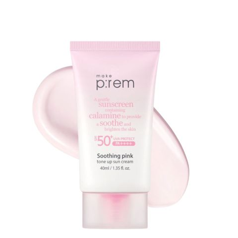 Kem Chống Nắng Nâng Tone Make P:rem Soothing Pink Tone Up SPF 50+ - Bảo Vệ Da Nhạy Cảm, Kiềm Dầu, Tăng Cường Sáng Da 50ml