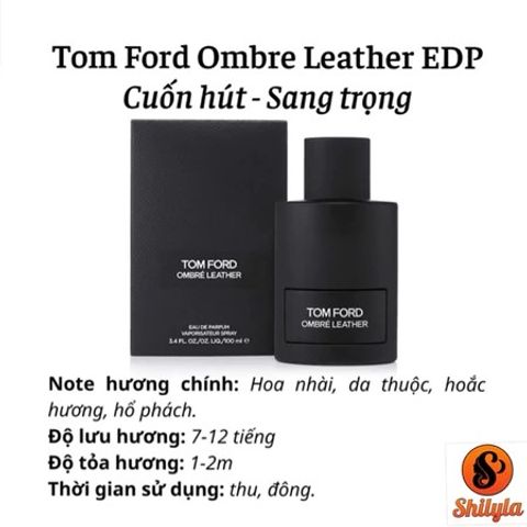 Nước Hoa Unisex Tom Ford Ombré Leather - Hương Cay Đặc Trưng, Nam Tính, Sang Trọng, Lưu Hương Lâu Dài
