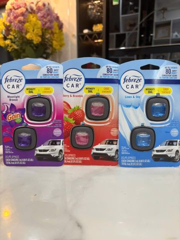 Nước Hoa Xe Hơi Febreze Mỹ - Khử Mùi Ô Tô Bền Lâu, Thiết Kế Sang Trọng, An Toàn Cho Sức Khỏe, Sử Dụng Tinh Dầu Thiên Nhiên