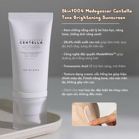 Kem Chống Nắng Skin1004 Madagascar Centella SPF50+ PA++++ - Kem Làm Sáng Da, Bảo Vệ Tối Đa Cho Làn Da Khỏe Mạnh 50ml