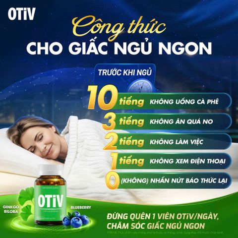 Viên uống Bổ não OTiV Chính hãng - Hỗ trợ Trí nhớ & Lưu thông máu, Hộp 60 Viên và 30 Viên, Bảo vệ tế bào thần kinh
