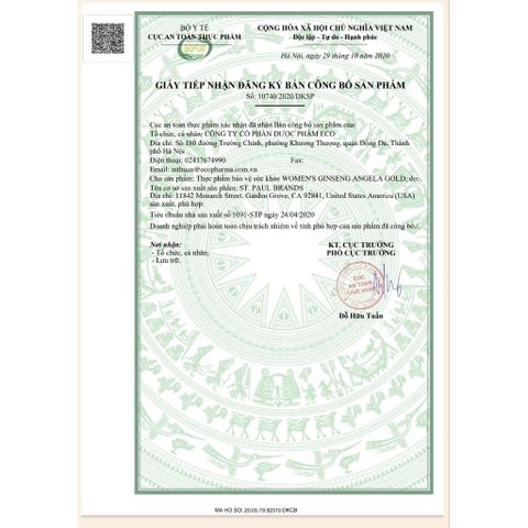 Angela & OTIV Hỗ Trợ Cân Bằng Nội Tiết Tố Phụ Nữ - Hộp 60 Viên Duy Trì Sức Khỏe Trí Lực và Sắc Đẹp