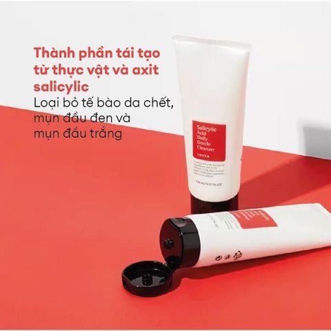Sữa Rửa Mặt Giảm Mụn Cosrx Salicylic Acid Gentle Cleanser 150ml - Dành Cho Da Mụn, Làm Sạch Hiệu Quả, Dịu Nhẹ Xách Tay Chính Hãng
