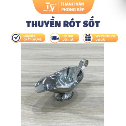 Thuyền Rót Sốt Inox Sang Trọng - Dụng Cụ Nhà Bếp Cao Cấp, Kiểu Dáng Thẩm Mỹ, Thích Hợp Cho Gia Đình (TV1484)