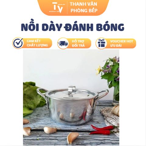 Nồi nhôm dày đánh bóng cao cấp 34cm - Dụng cụ gia dụng bếp chất lượng cao cho căn bếp hoàn hảo (TV1482)