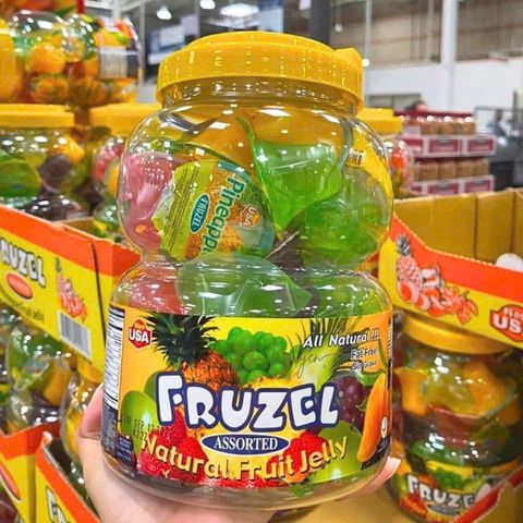 Thạch Rau Câu Trái Cây FRUZEL 1,45kg - Thạch Tự Nhiên Hương Vị Nguyên Chất, Ngọt Thanh, Giàu Vitamin và Chất Xơ