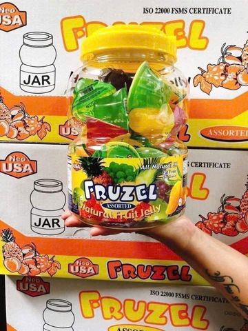 Thạch Rau Câu Trái Cây FRUZEL 1,45kg - Thạch Tự Nhiên Hương Vị Nguyên Chất, Ngọt Thanh, Giàu Vitamin và Chất Xơ