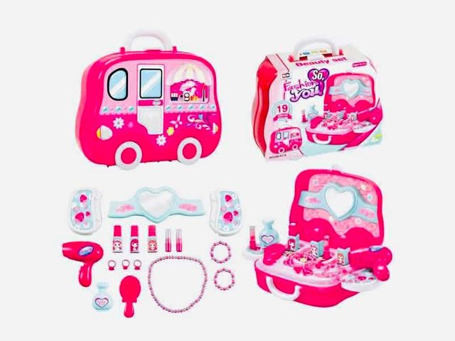 Bộ đồ chơi vali trang điểm new fashion 008-917A thiết kế hiện đại thu hút phù hợp cho trẻ em yêu thích đồ chơi sáng tạo