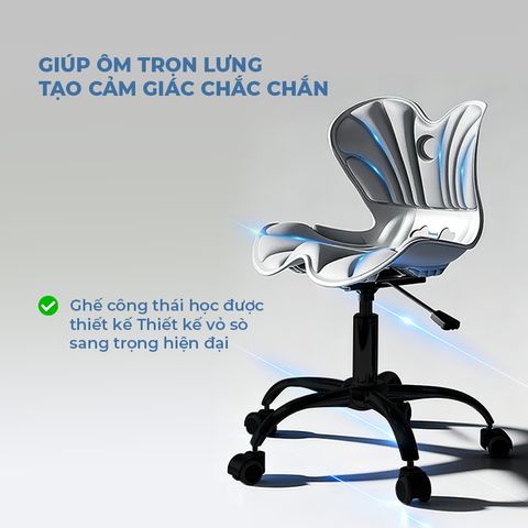 Ghế văn phòng công thái học ISUNI Crypher - Điều chỉnh tư thế ngồi, chống gù lưng, chất liệu cao cấp, giảm đau mỏi lưng, tải trọng 150kg.