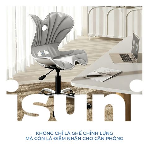 Ghế văn phòng công thái học ISUNI Crypher - Điều chỉnh tư thế ngồi, chống gù lưng, chất liệu cao cấp, giảm đau mỏi lưng, tải trọng 150kg.