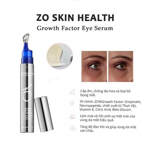 Serum trẻ hóa vùng mắt Zo Skin Health Growth Factor Eye Serum - Giải pháp chống lão hóa, cung cấp độ ẩm cho da mắt tươi 