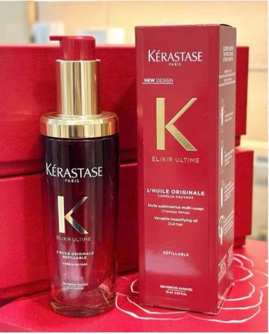 Dầu Dưỡng Tóc Kérastase Elixir Ultime L'Huile Originale Limited Edition 75ml - Dưỡng ẩm, Phục hồi tóc khô xơ, Chính hãng từ Pháp