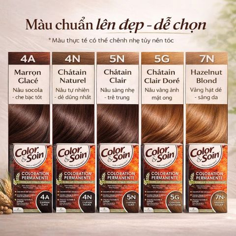 Nhuộm Tóc Phủ Bạc Hữu Cơ Les 3 Chênes - Không Amoniac, Chiết Xuất Thiên nhiên, Dành Cho Mẹ Bầu và Người Có Da Nhạy Cảm