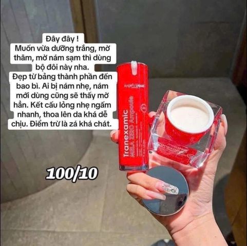 Bộ Sản Phẩm Serum & Kem Dưỡng Cải Thiện Thâm Nám Angel's Liquid Tranexamic - Giải Pháp Cho Làn Da Tỏa Sáng Khỏe Mạnh