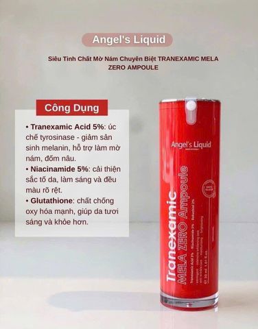 Bộ Sản Phẩm Serum & Kem Dưỡng Cải Thiện Thâm Nám Angel's Liquid Tranexamic - Giải Pháp Cho Làn Da Tỏa Sáng Khỏe Mạnh