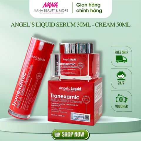 Bộ Sản Phẩm Serum & Kem Dưỡng Cải Thiện Thâm Nám Angel's Liquid Tranexamic - Giải Pháp Cho Làn Da Tỏa Sáng Khỏe Mạnh