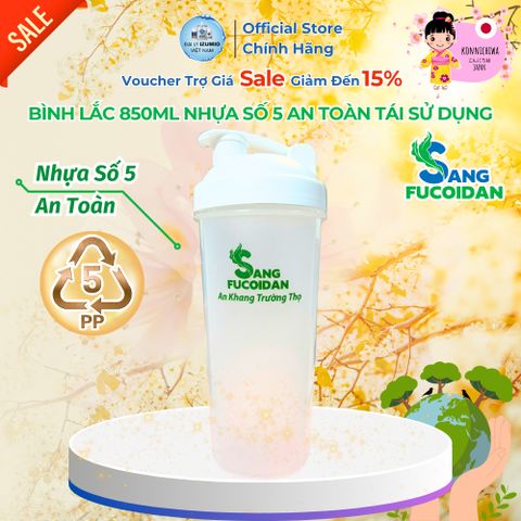 Bình Lắc Pha Sữa 850ml - Thao Tác Dễ Dàng, Chống Rò Rỉ, Phụ Kiện Pha Chế An Toàn Không BPA cho Gym và Học Tập